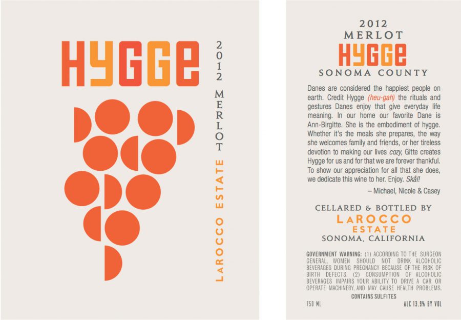 Embossed geometric “grape cluster” in the style of mid-century Danish art.